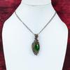 Green Fire Labradorite Pendant Copper Wire Wrapped Pendant Antique Pendant Handmade Copper Jewelry Natural Gemstone Pendant Gifts For Mother