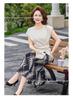 Mom's 2026 Summer Chiffon Blouse & Skirt Suit - New Style for Middle-Aged and Elderly Women's Day