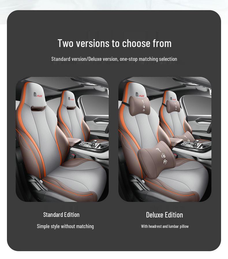 BYD Qin Plus DMI Seat Covers: Full Wrap, 24 & 23 Models, Four Season Compatible, Plus/EV Car Seat Cushions.