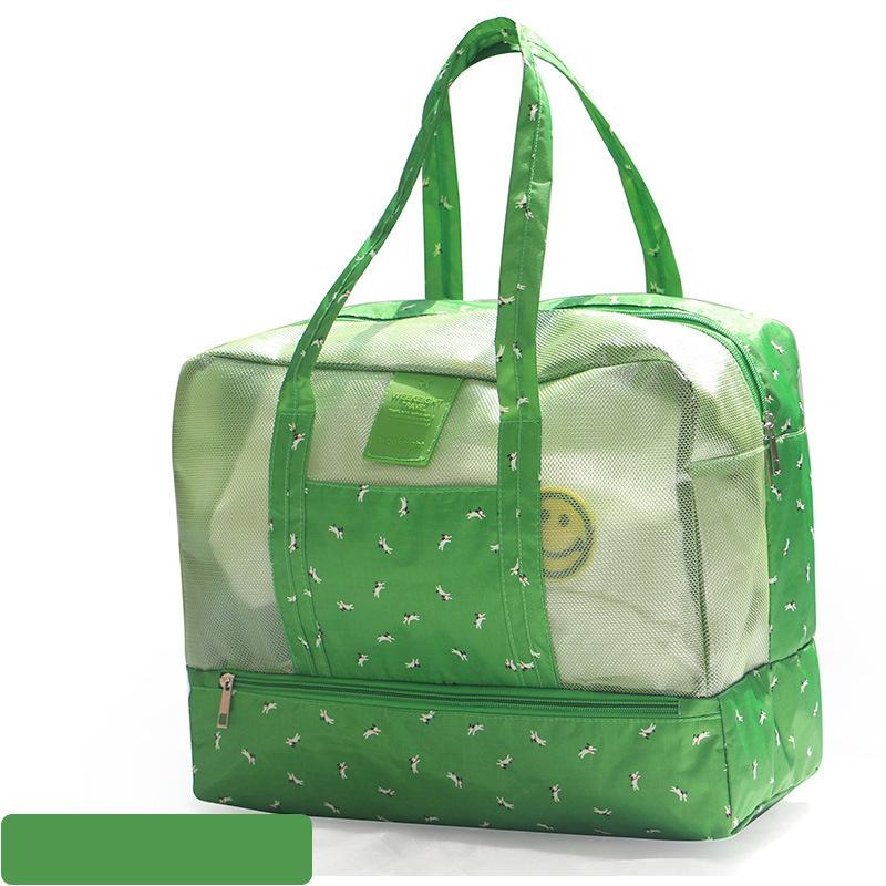 Large Capacity Wet Dry Separation Beach Bag Waterproof Swimwear Shower Clothes Storage Pouch Portable Swimming Organizer зелёный 1550₽