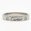Used CARTIER Ring Engraved EU#47 47 Pt950Platinum/diamond 4.4g Platinum 2PD