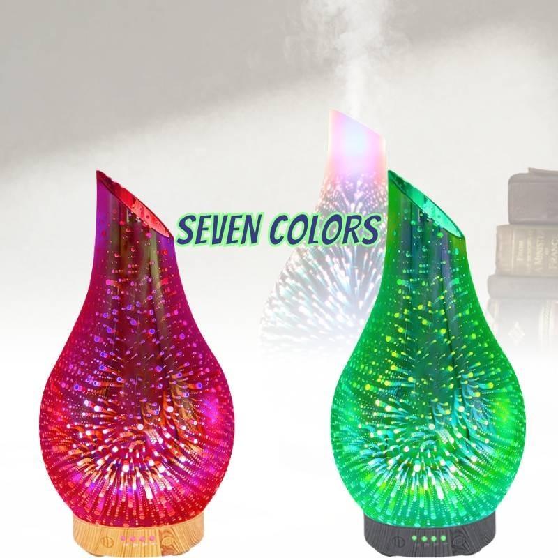 Seven Vase Humidifier Color Led Night Lights Essential Oil Diffuser Home Quiet