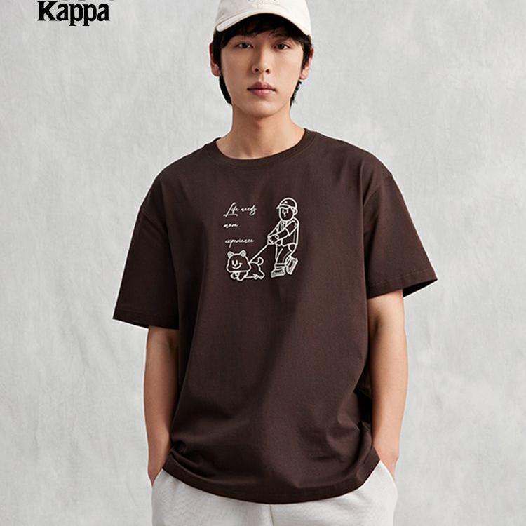 Kappa Back-to-back Short Sleeved Men's Round Neck T-shirt Casual Half Sleeved Sports Top