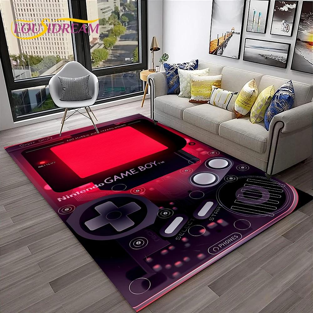 Game Boy GamePad consola de juegos Retro alfombra para el hogar sala de estar dormitorio sofá felpudo decoración, alfombra para área de niños alfombra antideslizante