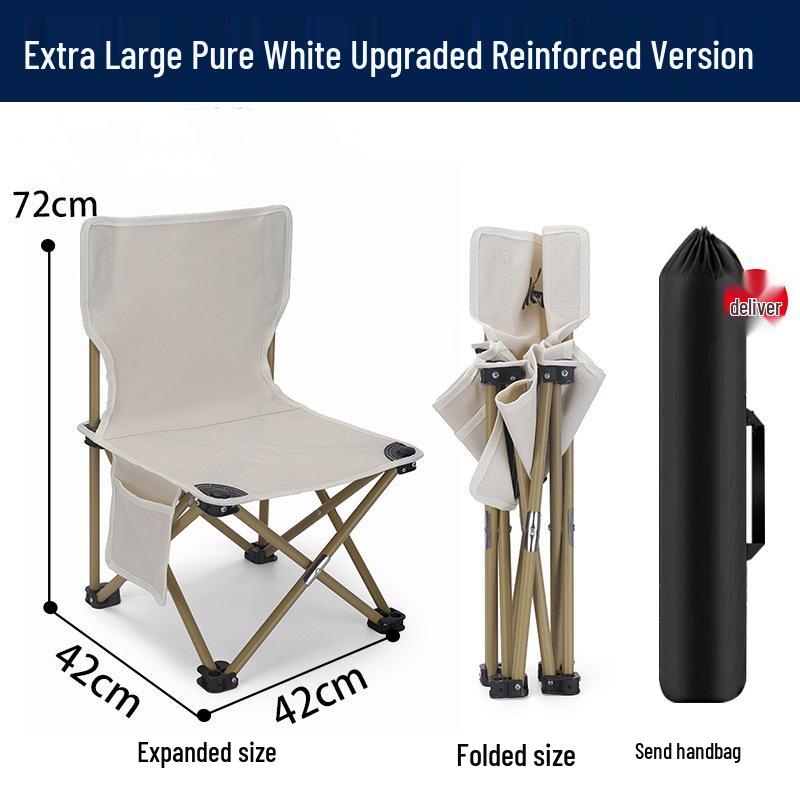 Compact Folding Outdoor Chair with Backrest for Sketching & Fishing