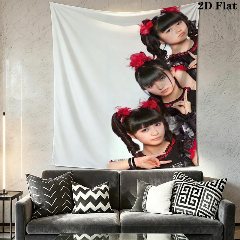 Babymetal Wall Tapestry Aesthetic Wall Hanging Printed Fabric Blanket Decorative Tapestries for Bedroom Living Room Home Decor