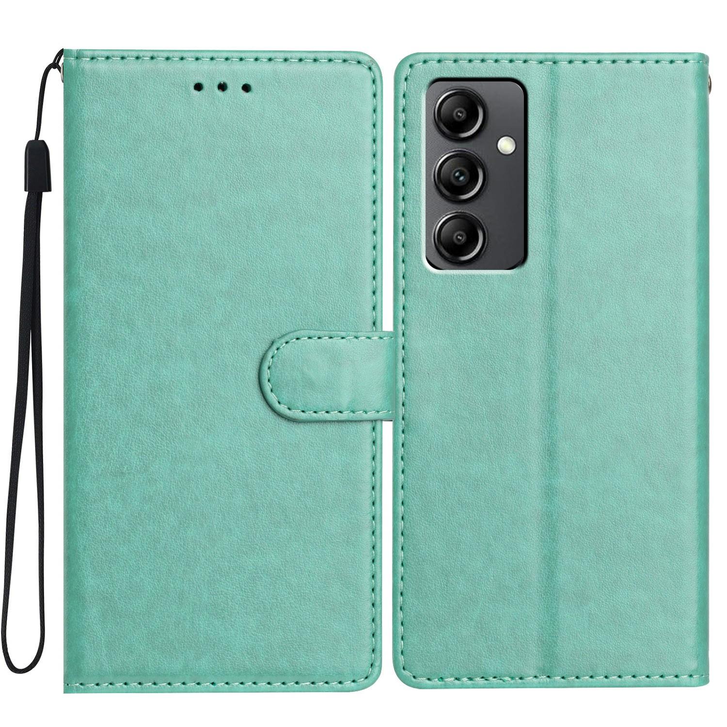 

Шкіряний чохол-гаманець-підставка для телефону Samsung Galaxy A14 4G/5G з зручним ремінцем Green