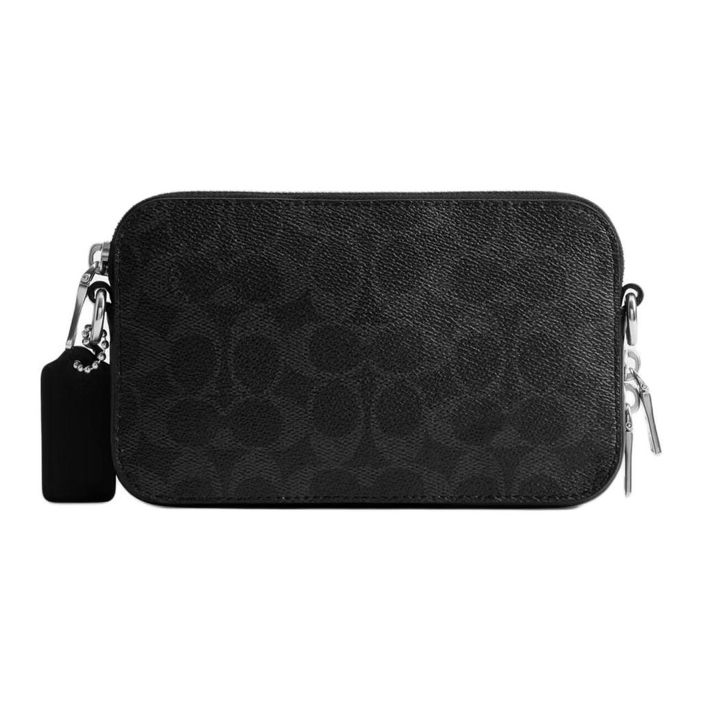 Coach 19 Zipper Closure Calfskin Crossbody Bag Men Bags Black CEB31-OY2