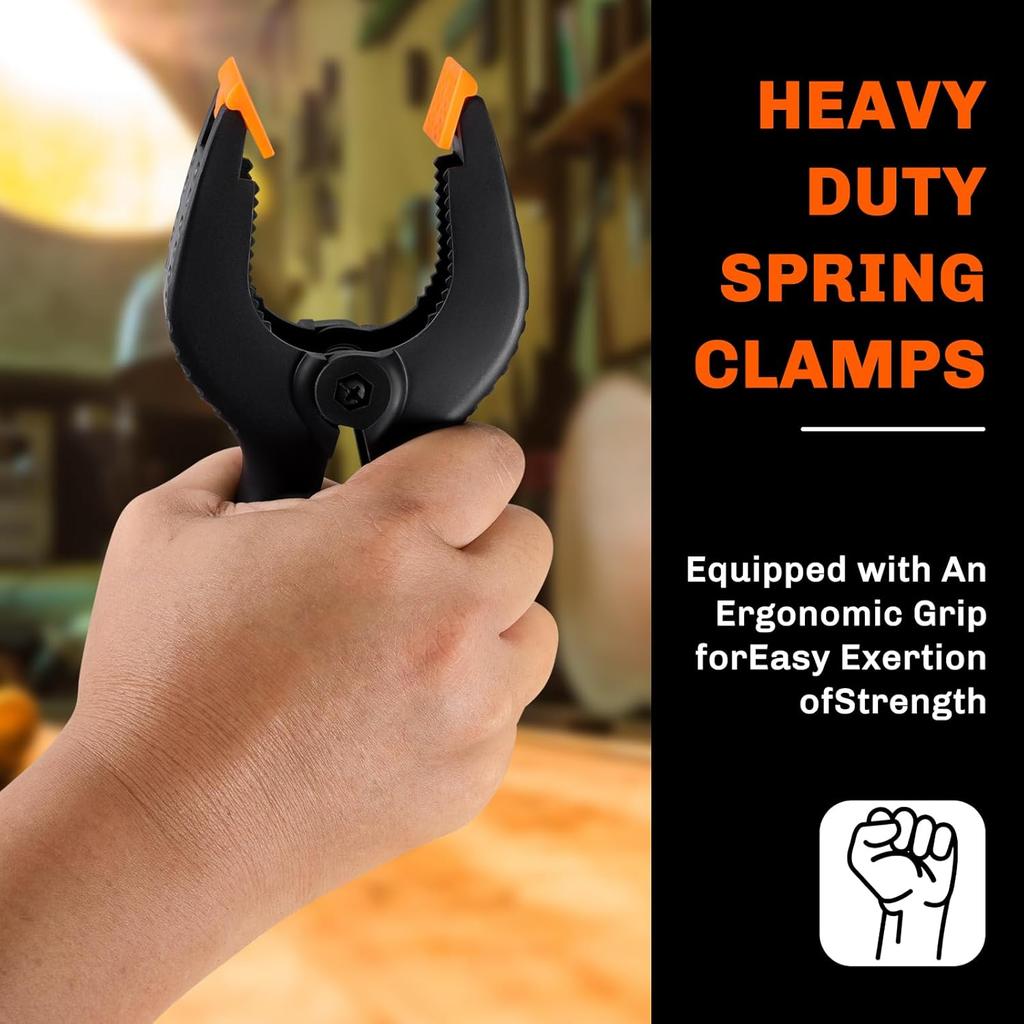 Spring Clamps Heavy Duty for Crafts and Professional Plastic Spring Clamps for Photography Woodworking,Background Clips Clamps