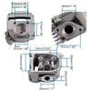 GOOFIT 47mm Large Bore Cylinder Kit Head for 80cc GY6 139QMB ATV Go-kart