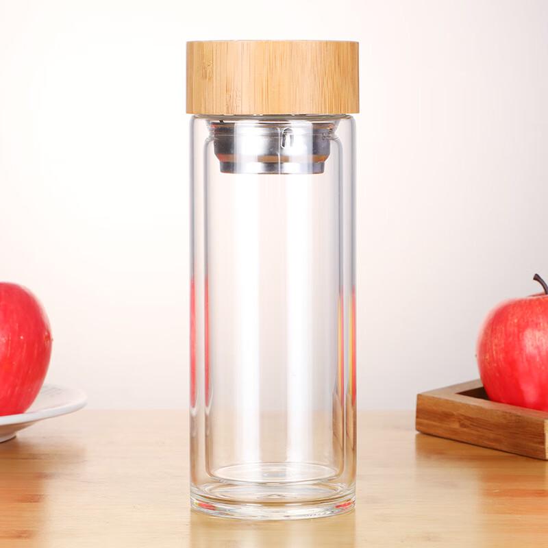 Stylish Double-Layer Glass Tea Infuser Mug