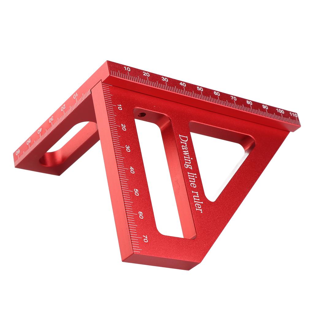 Aluminum Alloy Multi Angle Measuring Ruler Woodworking Square Protractor 45 Degrees  90 Degrees  Miter Triangle Ruler