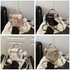 Street Style Small Bucket Bag For Women With Zipper Closure And Phone Pocket