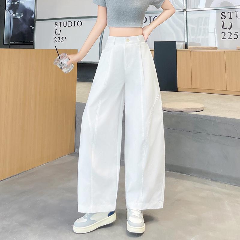 

Design-Sense Navy Blue High-Waisted Casual Wide-Leg Cargo Pants, Women s Petite Spring/Summer 2026 Extra Small белый