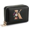 Portafoglio Portatessere da Donna, alla Moda, con Doppia Cerniera, Stampa di Lettere, Multi-Scomparto per Carte di Credito e Monete da Donna