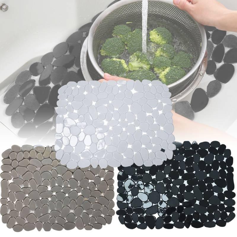 Beskyttelse Vask Kjøkkenmatte Småsteinform Avrenningsmatte 30x40cm Pvc Ikke Verktøy Sklisikker