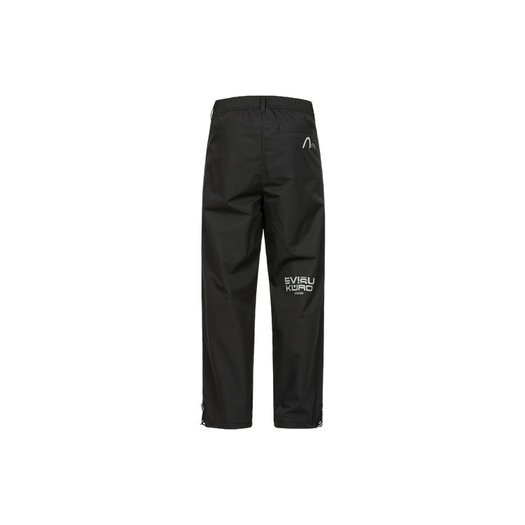 Evisu Reflective Logo And Seagull Print Straight Leg Casual Pants Men pants Black 2EAGNM3PJ5023XXPL
