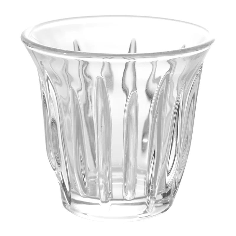 Taza de Café de Vidrio de 90-200ML Taza de Espresso con Raya Artística Anti-quemaduras para Moca Jugos Cócteles Tazas de Café para Latte Cappuccino Té Cafetería