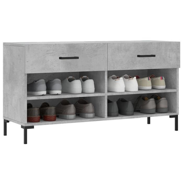 VidaXL Shoe Bench, Shoe Cabinet with 4 Shelves and Legs, Shoe Rack with 2 Drawers Living Room, Modern, 829744