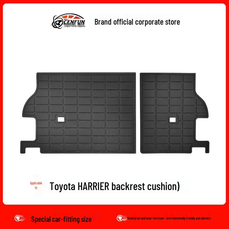 Toyota Harrier RHD TPE Floor & Trunk Mats (2020-2024) - Waterproof, Wear-Resistant Backrest Pad