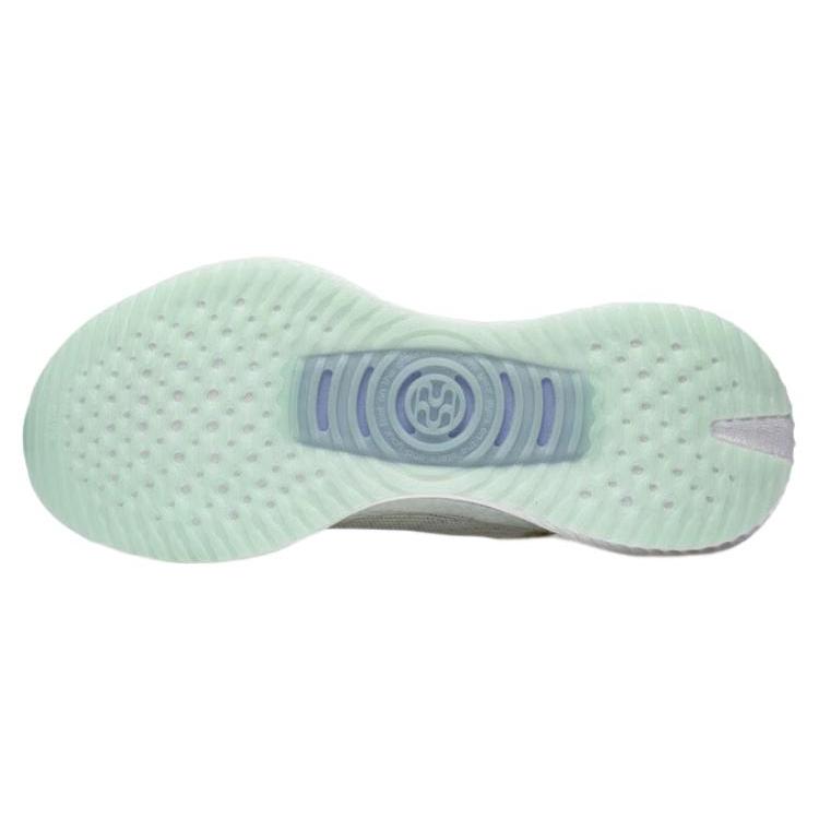 New LiNing Jueying 2 Essential Cushioned Slip Resistant Low Top GCU LOC Technology Running Shoes Women's White Blue ARRT006-1
