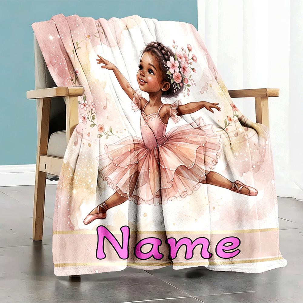 Ballet Dancer Home Customize Your Name Home Blanketss Soft Comfortable Lightweight Allseason Multipurpose Customize Your Name Home Blankets For