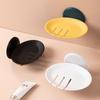 1Pc Bathroom Soap Dish Storage Basket Box Plastic Drain Holder Strong Wall Hanging Soap Box Punch-free Suction Cup