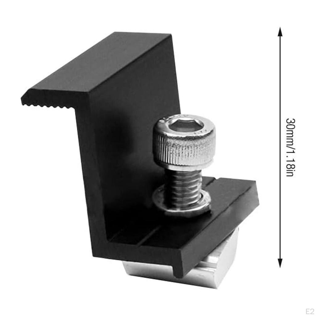 8 Pack Solar Panel Mounting Clamps with Nuts And Bolts for 30mm Module Installation On Roofs