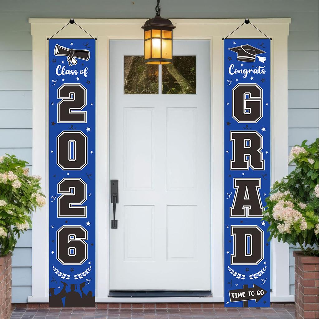 Graduation Season Theme Party Decoration Door Curtain Pendant Graduation Ceremony Arrangement Polyester Cloth Couplet