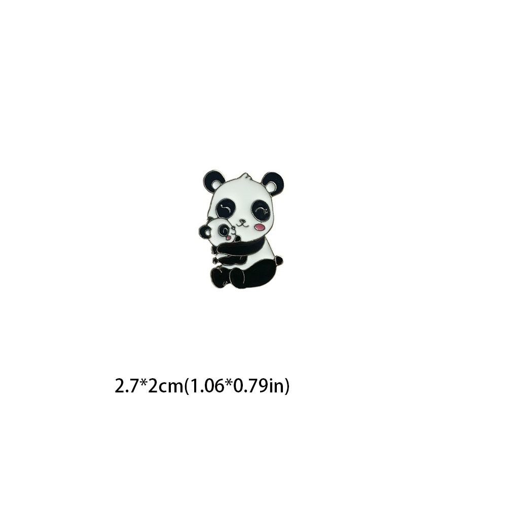Chinese Style Giant Panda Zinc Zinc Alloy Brooch Enamel  Cute   Backpack Accessory
