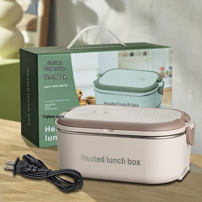 Portable Electric Heated Lunch Box – Insulated, Water-Free, Self-Heating for Students & Office Workers