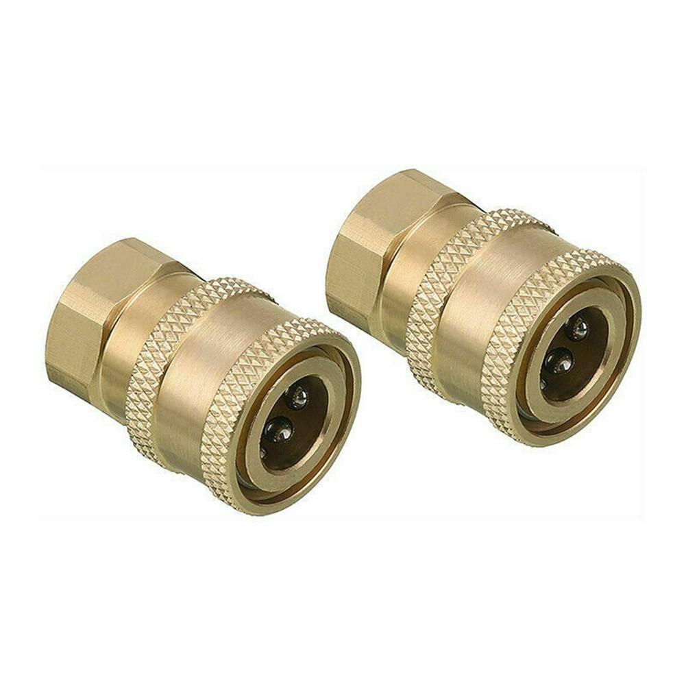 2pcs Pressure Washer Coupler Brass Fittings 1/4 Inch Quick Connect to Female