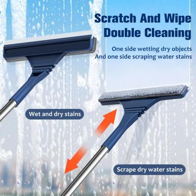 2 In 1 Window Mop With Silicone Scraper Window Cleaner  Window Mesh Screen