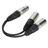 XLR Female to Dual XLR Male Cable Microphone Stereo Balanced Connection Cord for Audio AdapterWhite 0.25m   0.8ft