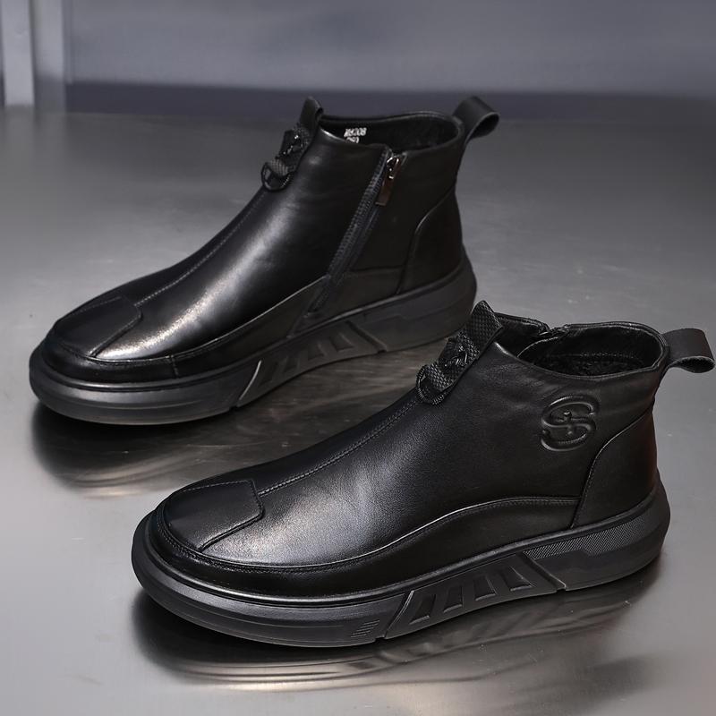 

Модные Золотые Саженцы Новое Поступление Зимние Мужские Ботинки Базовые Мягкие Туфли Уличные Сохраняют Тепло Мужские Плюшевые Ботильоны Мужские Ботильоны из Натуральной Кожи 44 чёрный