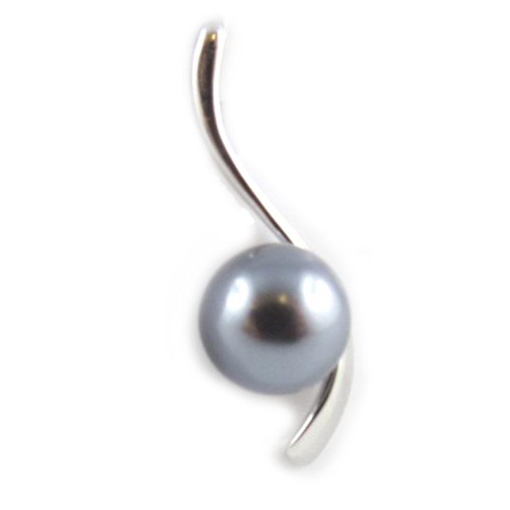 Les Trésors De Lily [L1798] - Stříbrný přívěsek 'Perla' šedý