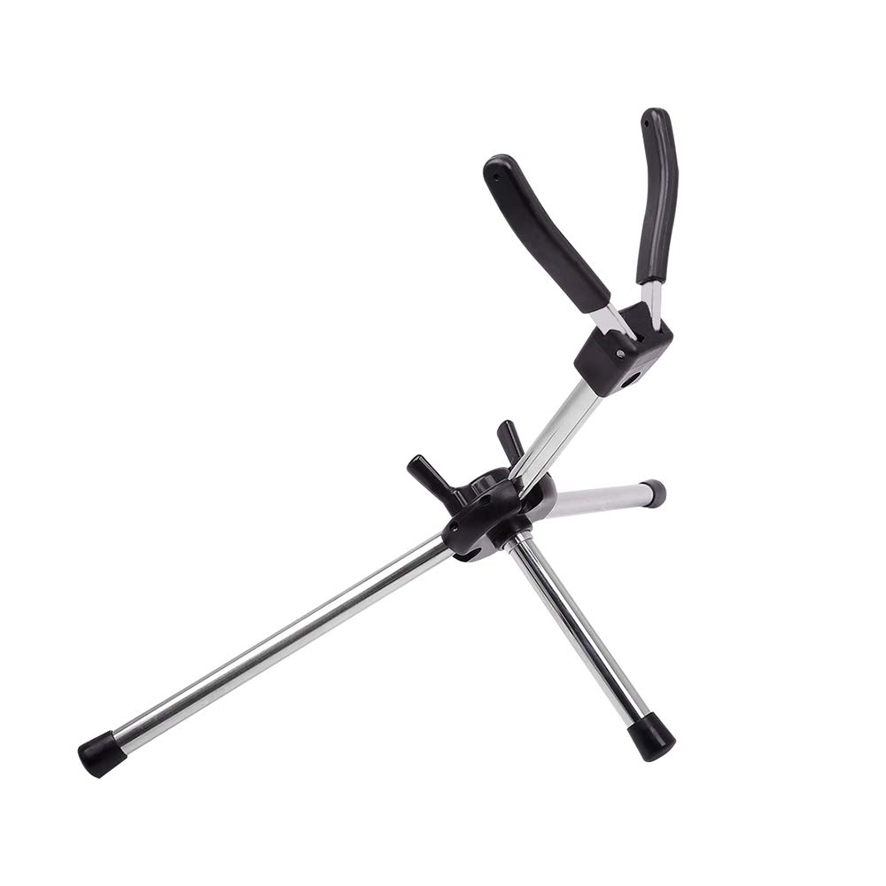 Tickas Foldable Soprano Saxophone Stand with Carrying Bag - Portable Metal Floor Stand Holder