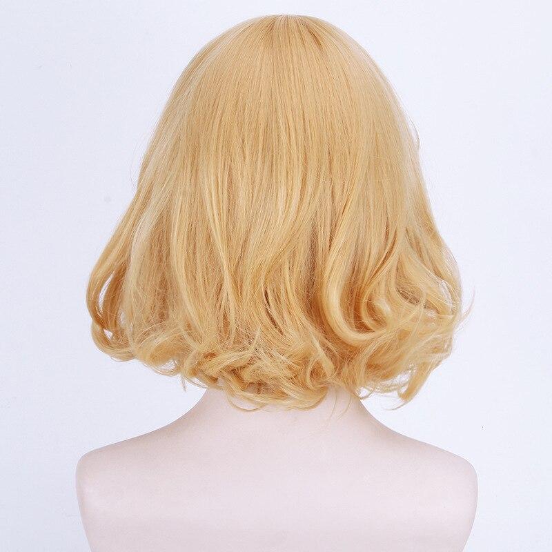 Anime 45CM Sumeragi Cosplay Parrucche Kakegurui Capelli sintetici gialli Pantaloncini Onda Parrucca dorata