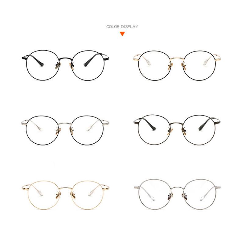 Women Men Round Finished Myopia Eyeglasses Anti Blue Light Short Sight Spectacles Diopter -0.5 -0.75 -1.0 -1.25 -1.5 -2.0 To -8.0