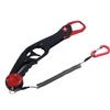 Fish Grip Fish Catcher, Ultra-Lightweight Aluminum Fish Grabber with Safety Rope (Red)