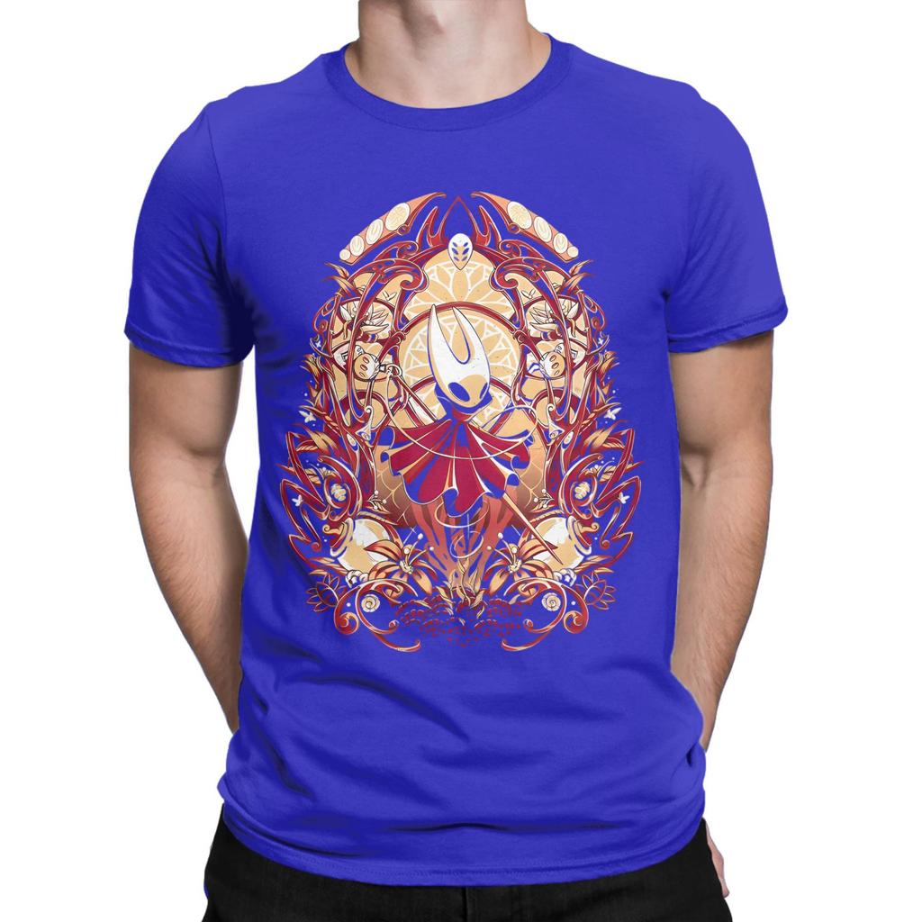 Leisure Hornet Hollow Knight Silksong T-Shirt Men Crewneck 100% Cotton T Shirt Gothic Indie Game Short Sleeve Tee Shirt Clothes