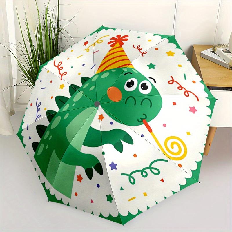 1pc Dinosaur Party Automatic Open/close Folding Umbrella, Compact Portable Travel Umbrella, Perfect Birthday/Christmas, Cute Umbrella, Durab