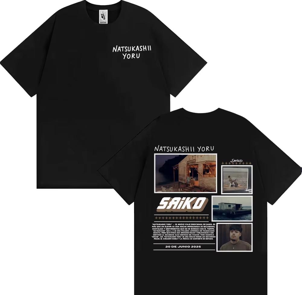 Rapper Saiko Polaris Album Tour 2025 Cover T Shirts Unisexs Clothing Fashion Retro Tshirt Comfort Cotton Short Sleeve Unisex T Shirt