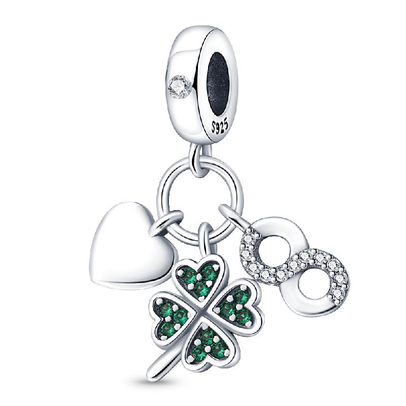 Copper Lucky FourLeaf Shamrock Collection Charm Butterfly Spring Spacer Bead Bead Charms Suitable Ideal For Pandora Authentic Bracelets