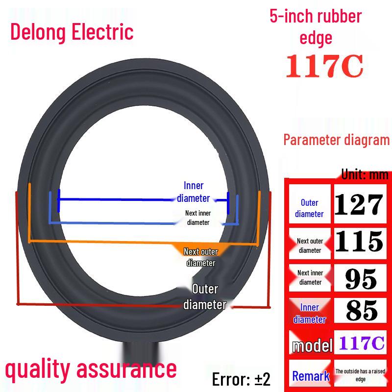 Speaker Rubber Surround Rings - 3/4/5/6/8/10/12 Inch Replacement Parts