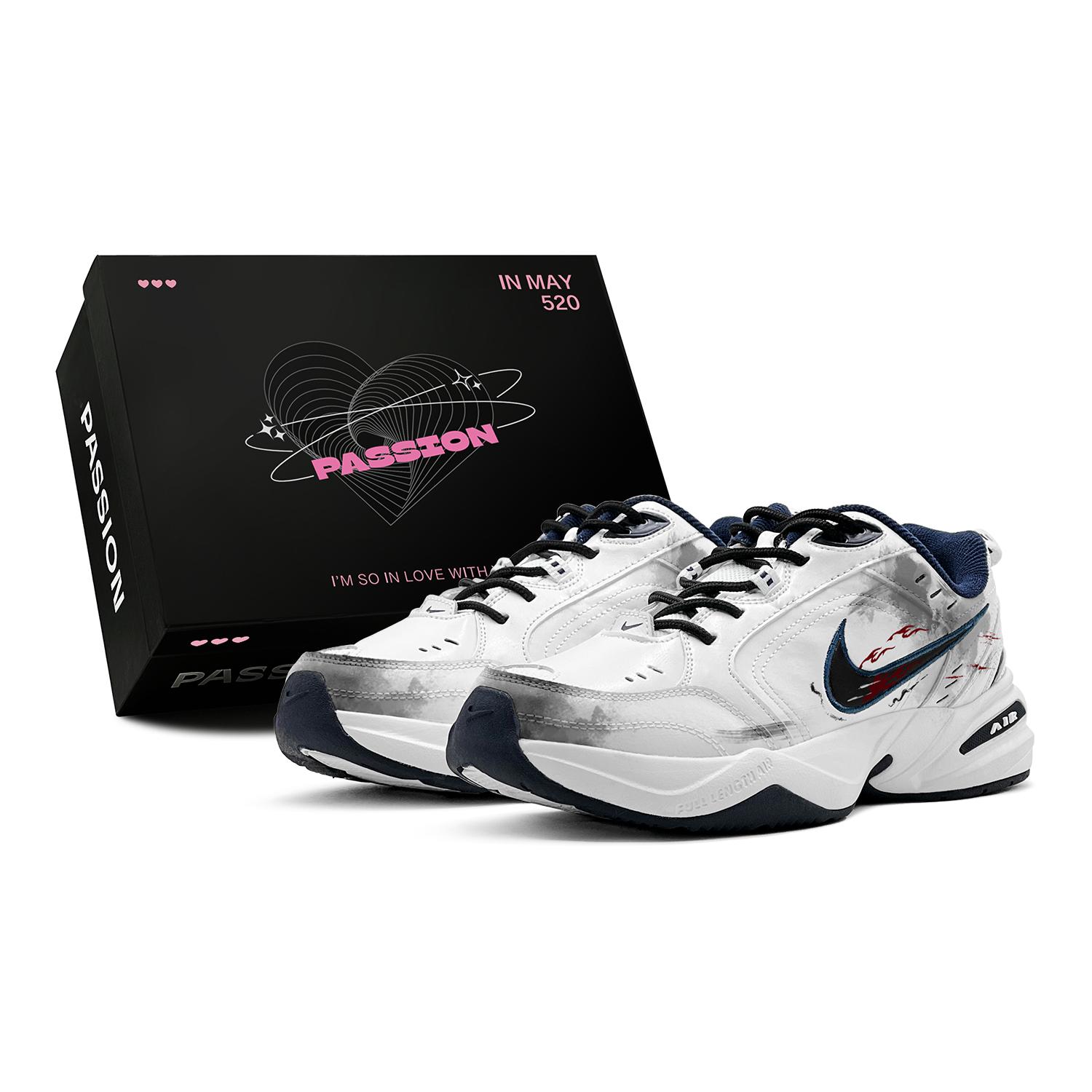 

Nike Air Monarch 4 Spring Renewal, Stunning Ink Dyed, Chinese Style And Trend, Individual Trendy And Cool Low top 415445-102(TeamS3-S-BOX) 40