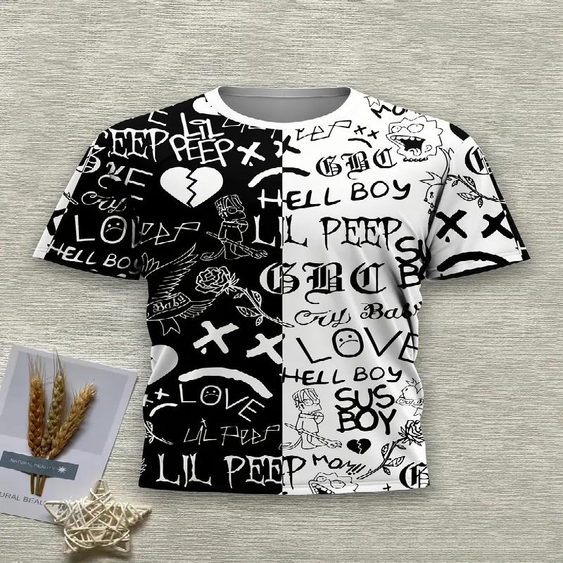 

Alei Новинка Мужская 3D цифровая печатная модная футболка с коротким рукавом Удобная круглая горловина Стандартный стиль Подходит для летнего отдыха на открытом воздухе 6XL