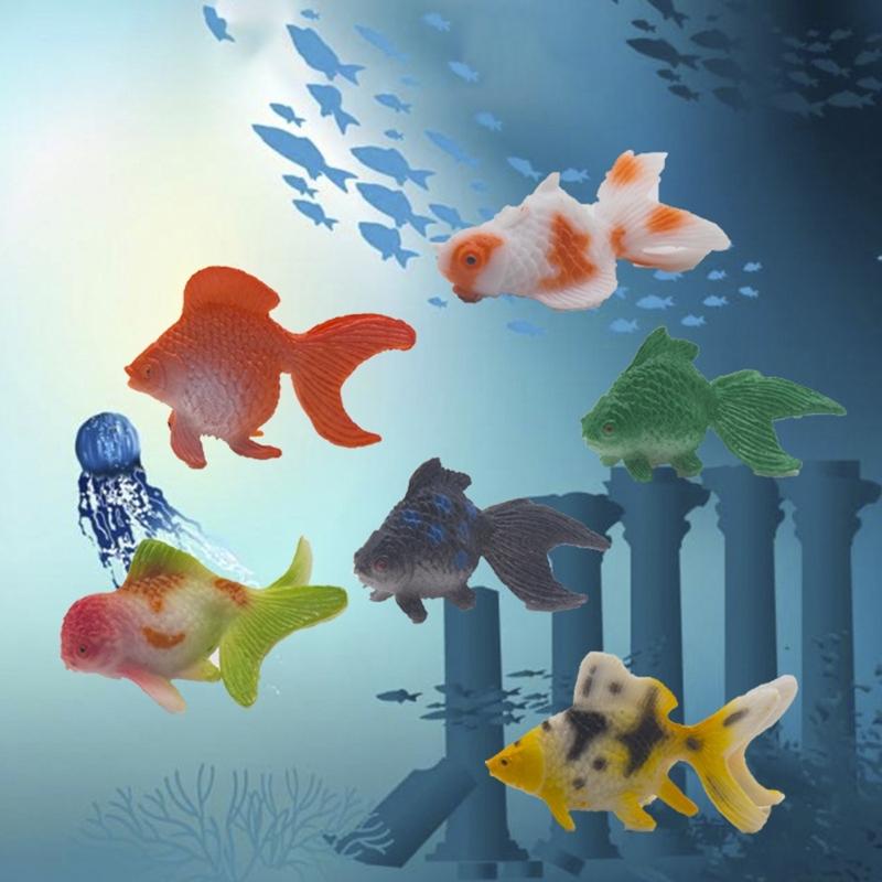 12pieces Plastic Goldfish Aquariums Ornaments DIY Mini Artificial Hand Painted Adult Collection Model Fish Tank Toy