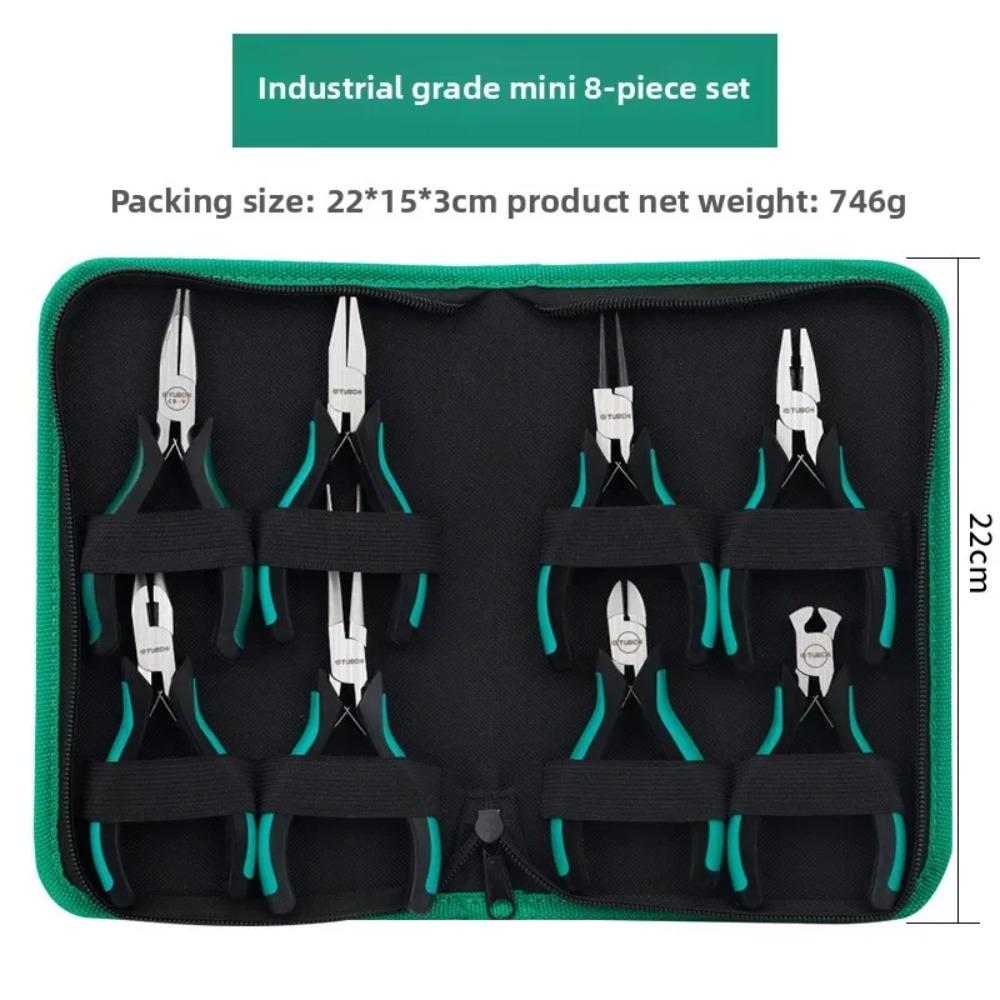 

Damaly, Мини-плоскогубцы, Набор плоскогубцев с острым носом, 5-дюймовые плоскогубцы с изогнутым носом, Плоскогубцы с косым зевом, Набор ручных плоскогубцев в сумке