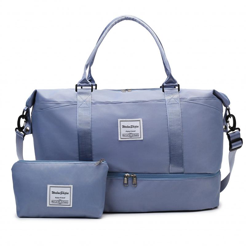 Travel Bag Large Capacity Dry and Wet Separation Hand Luggage Storage Bag Portable Waterproof Independent Shoe Compartment Sports Fitness Bag